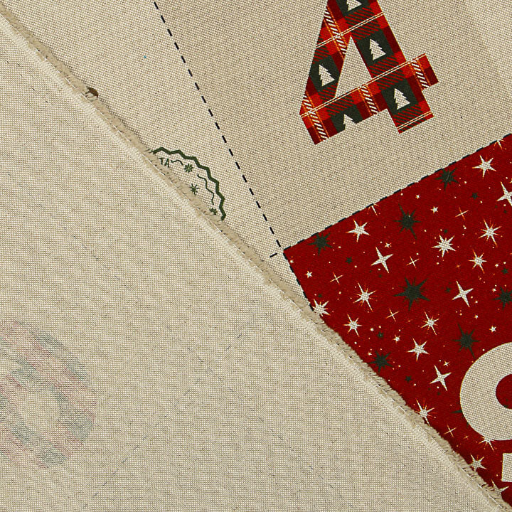 Panneau en tissu de coton « Calendrier de l'Avent réversible » - Ribes y Casals