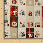 Panneau en tissu de coton « Calendrier de l'Avent réversible » - Ribes y Casals
