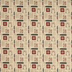 Popeline de tissu de coton Noël Étiquettes vintage - Ribes y Casals