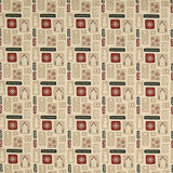 Popeline de tissu de coton Noël Étiquettes vintage - Ribes y Casals