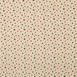 Popeline de tissu de coton Noël Étoiles vertes et rouges - Ribes y Casals