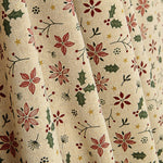 Popeline de tissu de coton Noël Fleurs et houx - Ribes y Casals