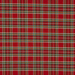 Toile de coton fine imprimée Noël à carreaux tartan avec Lurex - Ribes y Casals