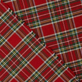 Toile de coton fine imprimée Noël à carreaux tartan avec Lurex - Ribes y Casals