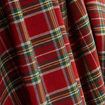 Toile de coton fine imprimée Noël à carreaux tartan avec Lurex - Ribes y Casals
