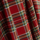 Toile de coton fine imprimée Noël à carreaux tartan avec Lurex - Ribes y Casals