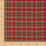 Toile de coton fine imprimée Noël à carreaux tartan avec Lurex - Ribes y Casals