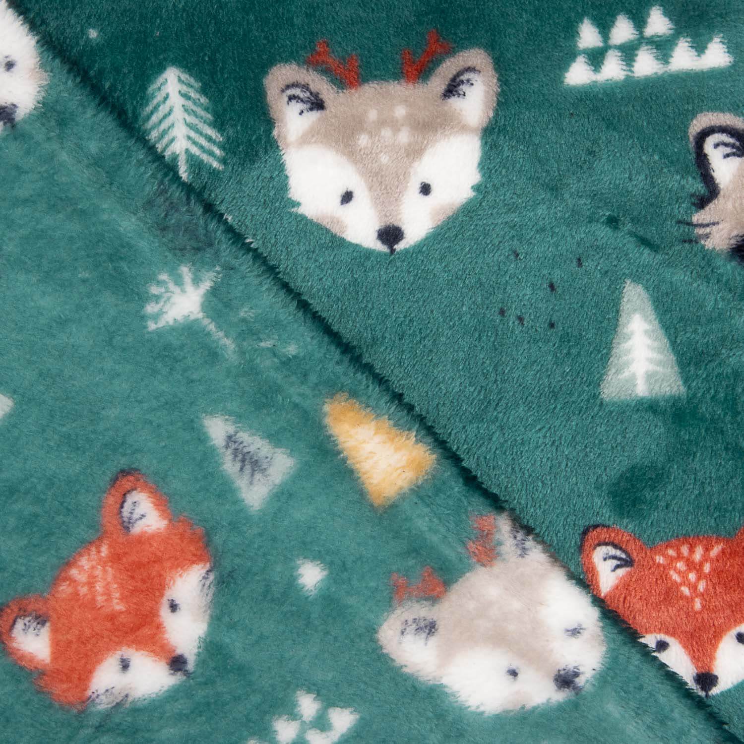 Minky Doux Forêt Animaux - Ribes y Casals