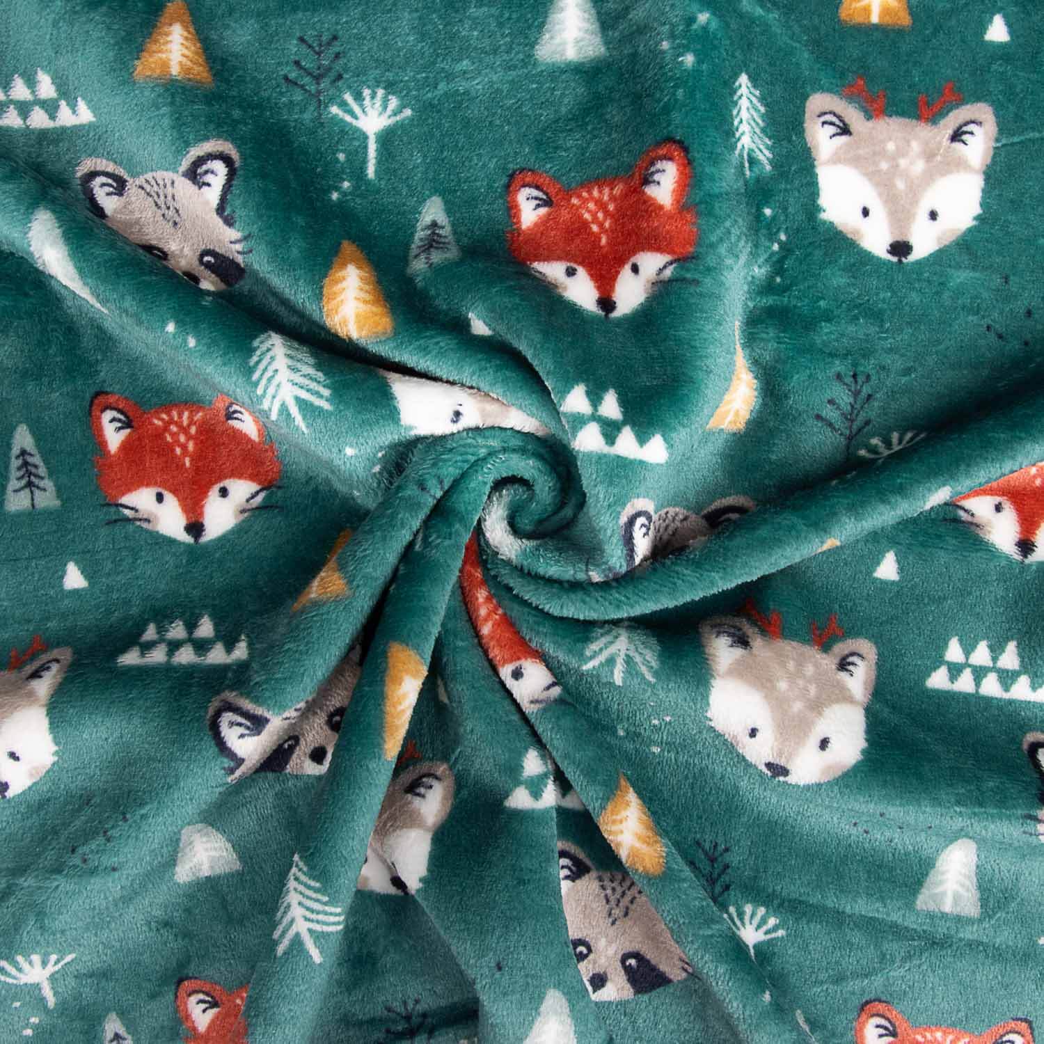 Minky Doux Forêt Animaux - Ribes y Casals