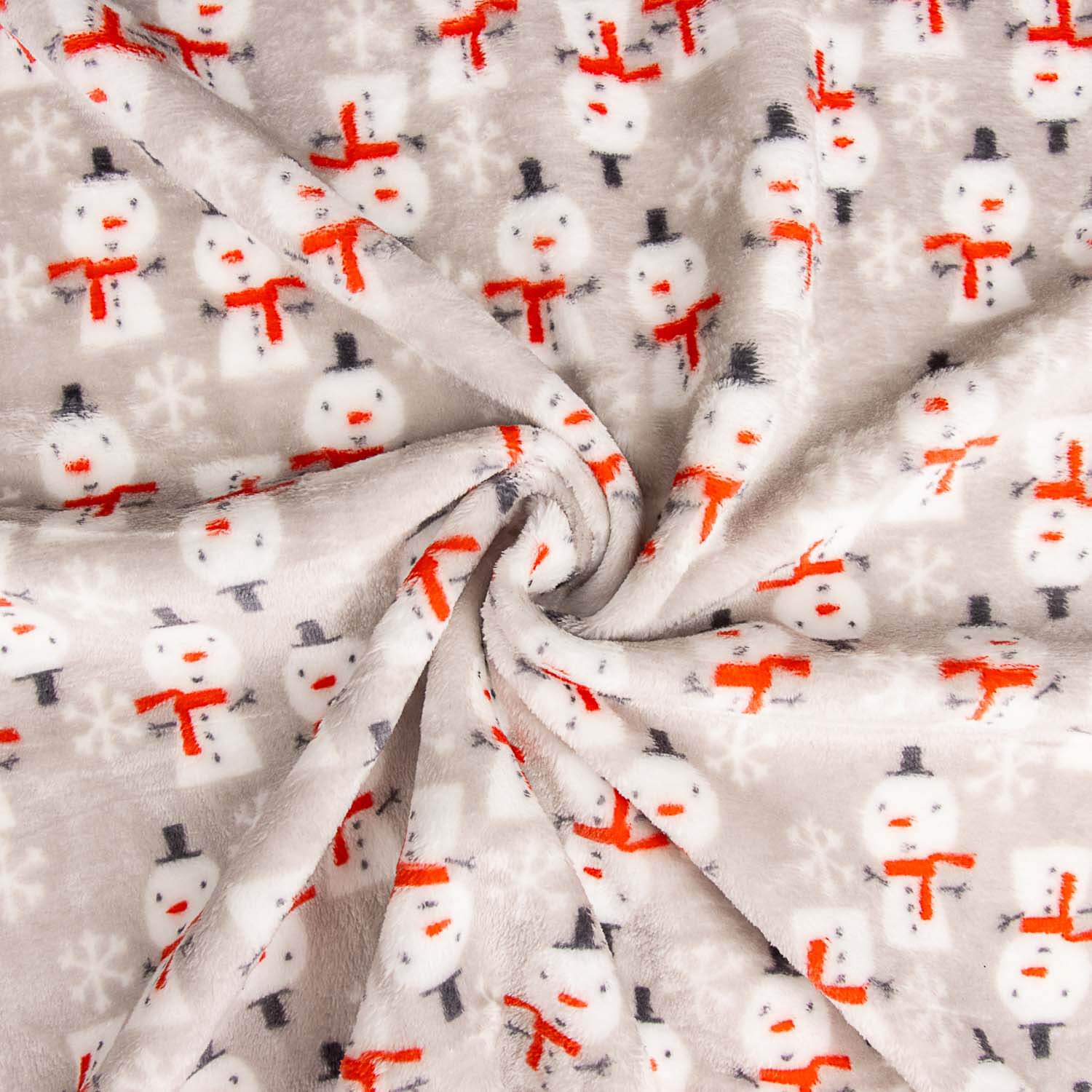 Minky Doux Bonhommes de neige OEKO-TEX - Ribes y Casals