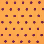 Fama Orange Floqué Pois Floqué Violet 30mm - Ribes y Casals