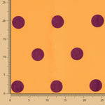 Fama Orange Floqué Pois Floqué Violet 30mm - Ribes y Casals