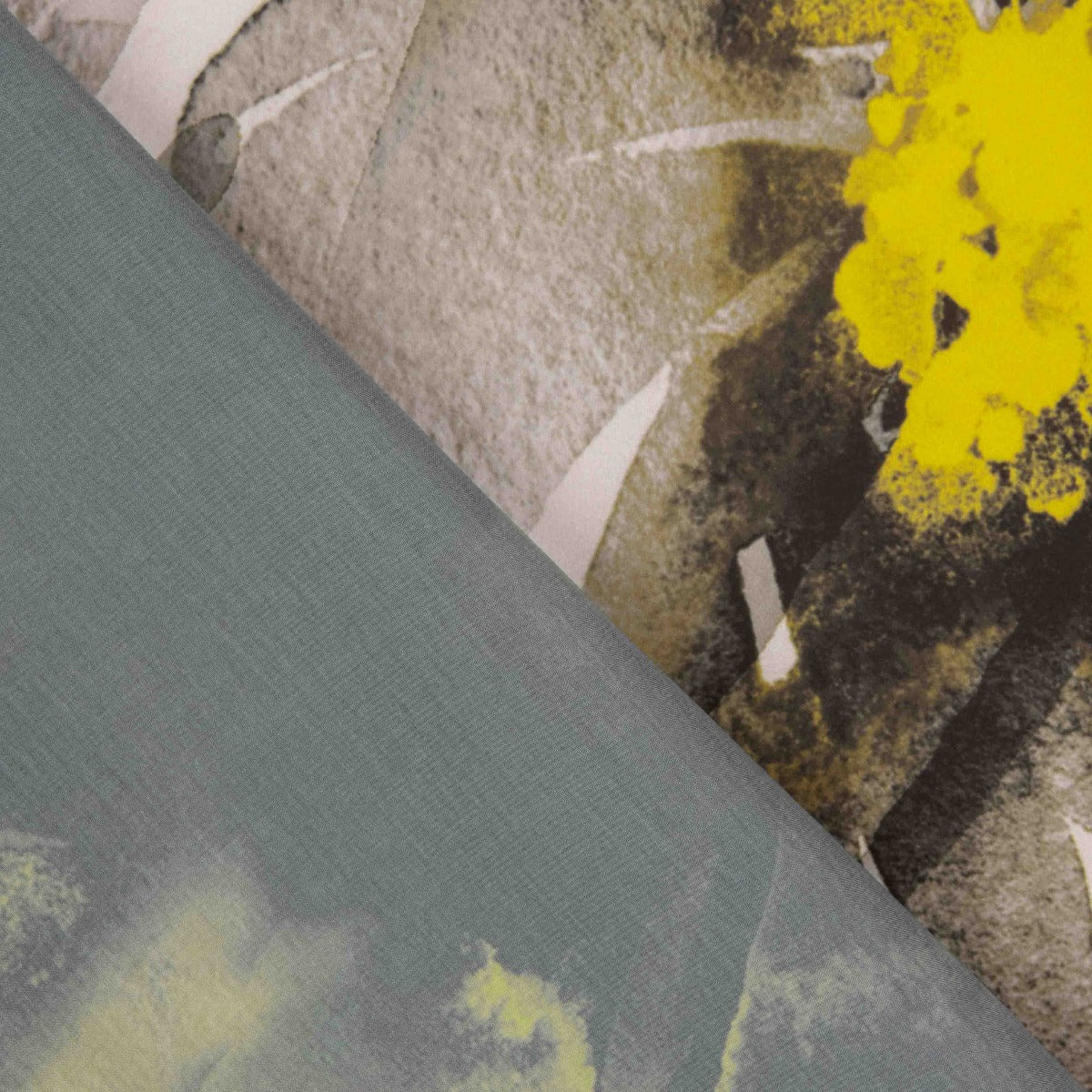 Imprimé satiné Arica jaune - Ribes y Casals