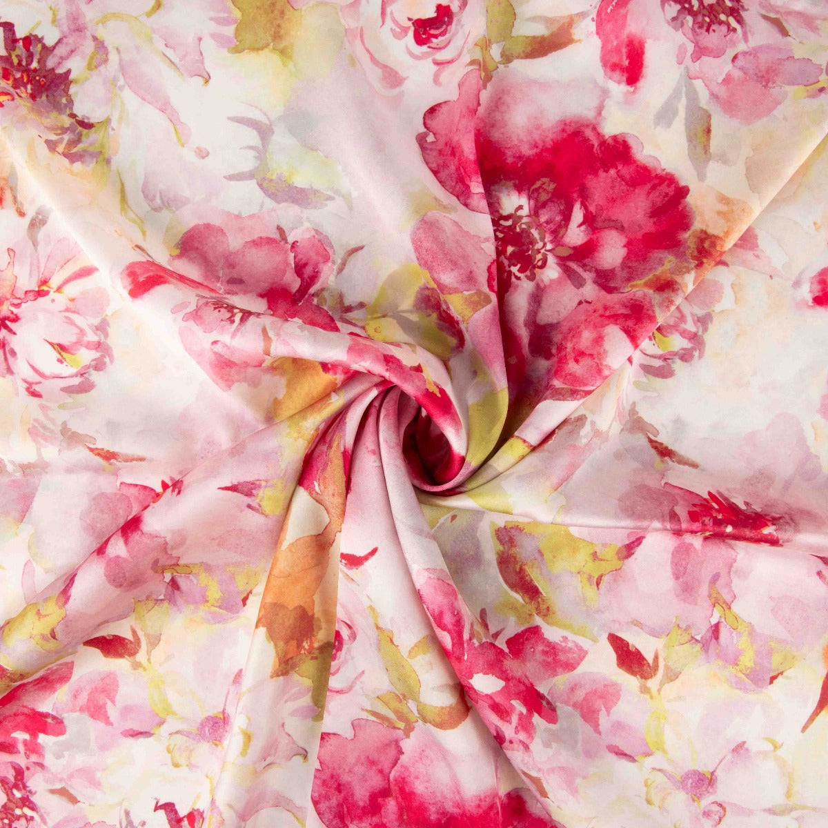 Imprimé satiné Calama rose - Ribes y Casals