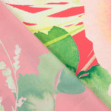 Satin imprimé floral rouge - Ribes y Casals