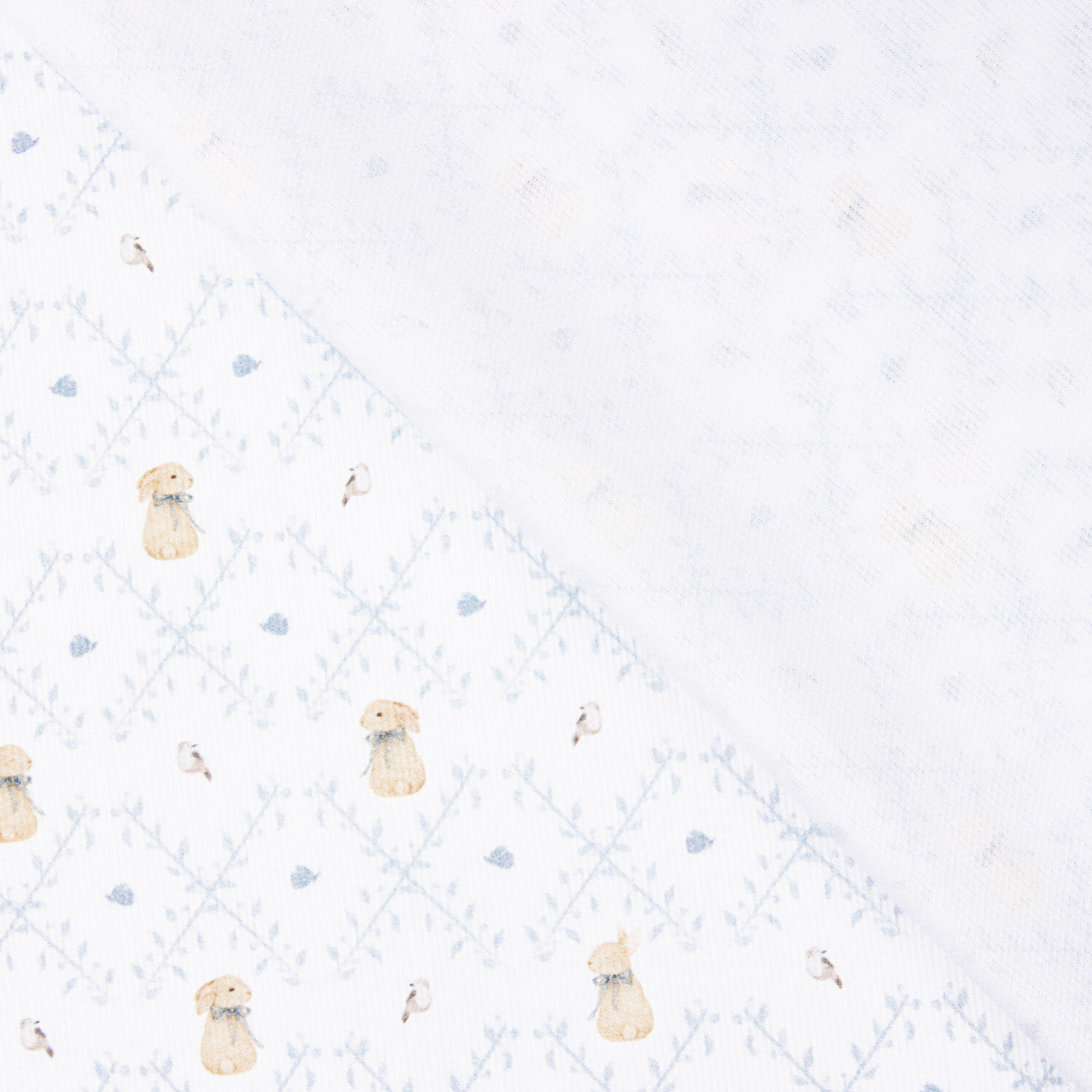 Piqué coton lapins bleu - Ribes y Casals