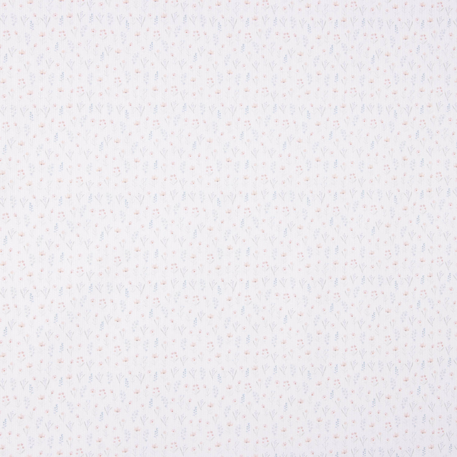 Piqué coton mini fleurs bleues et roses - Ribes y Casals