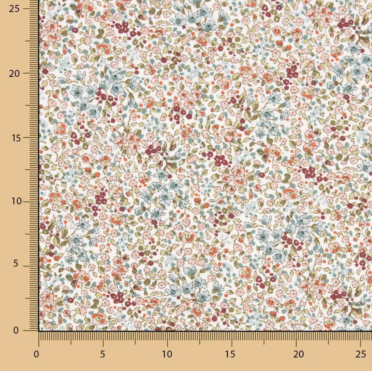 Viyela Coton Fleurs Uda Rose - Ribes y Casals