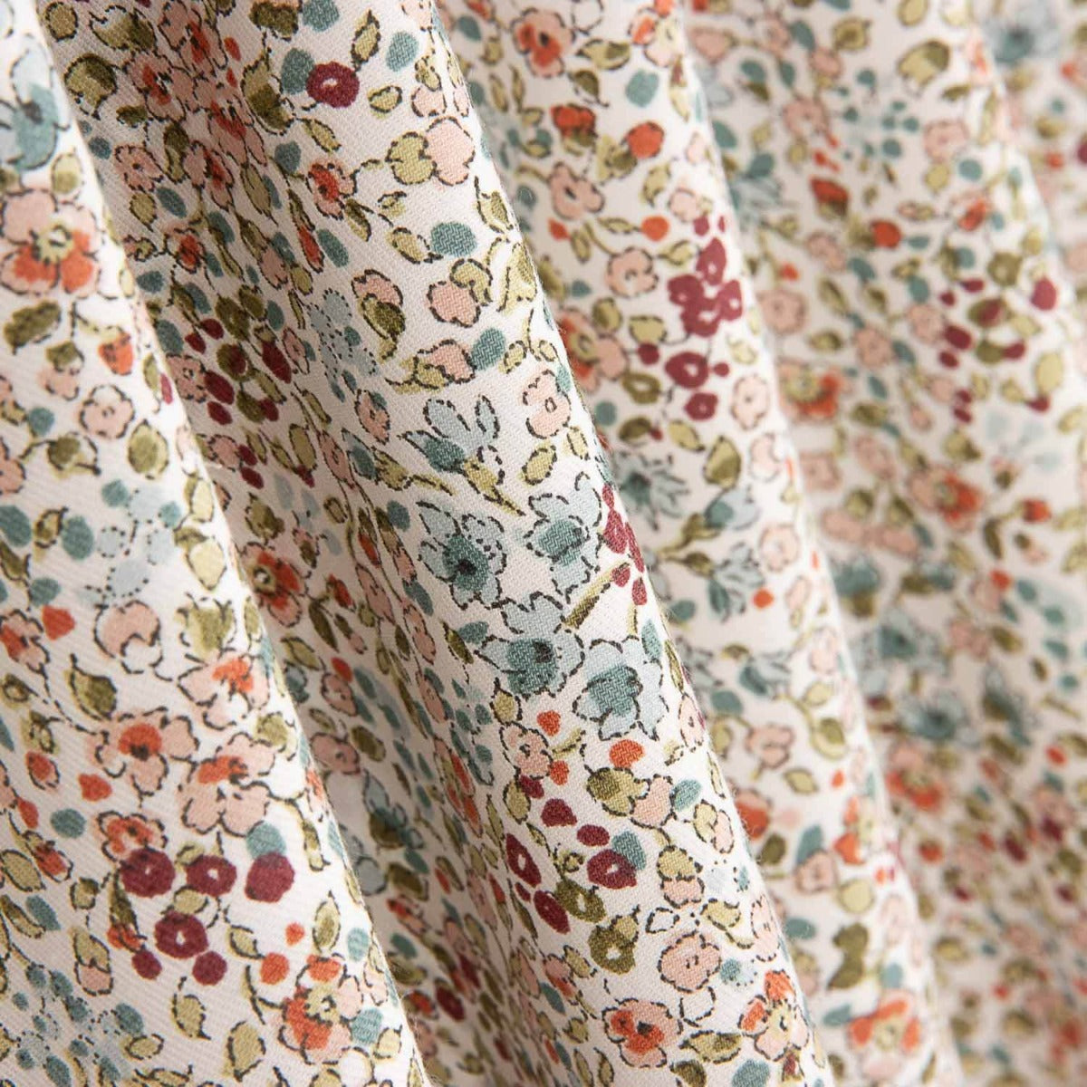 Viyela Coton Fleurs Uda Rose - Ribes y Casals