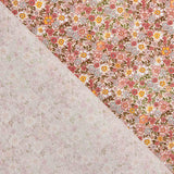 Popeline de coton Mini Garden Coral - Ribes y Casals