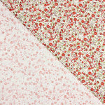Popeline de coton microflorale rouge - Ribes y Casals