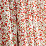 Popeline de coton microflorale rouge - Ribes y Casals