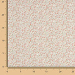 Popeline de coton microflorale corail - Ribes y Casals