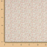 Popeline de coton microflorale corail - Ribes y Casals