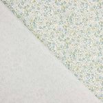 Popeline de coton microflorale verte - Ribes y Casals