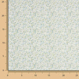 Popeline de coton microflorale verte - Ribes y Casals