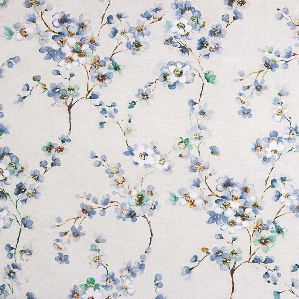 Toile Cretonne Bleu Printemps - Ribes y Casals