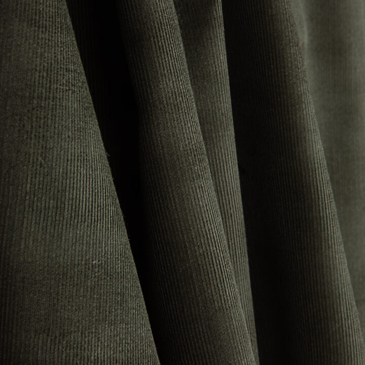 Velours milleraies en tissu de coton vert foncé - Ribes y Casals