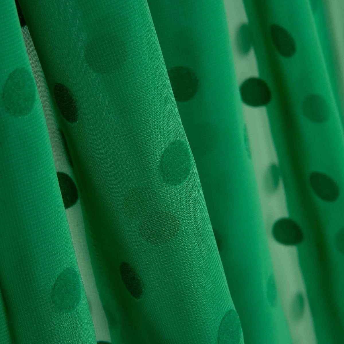 Mousseline floquée à pois vert - Ribes y Casals