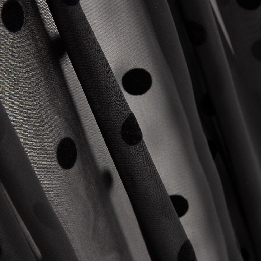 Mousseline floquée à pois noir - Ribes y Casals