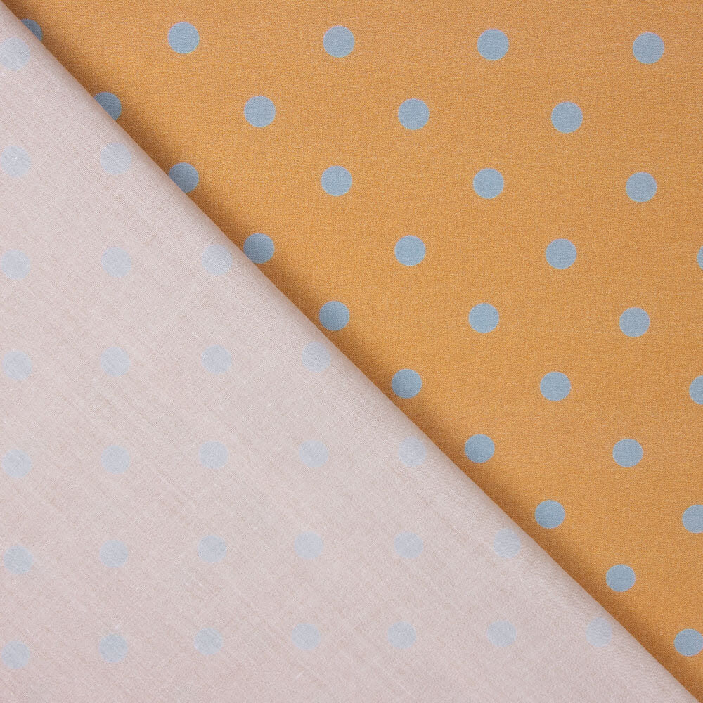 Popelín Estampado Flamenca Lunar 7mm Azul - Ribes y Casals