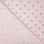 Popelín Estampado Flamenca Lunar 7mm Verde Agua - Ribes y Casals