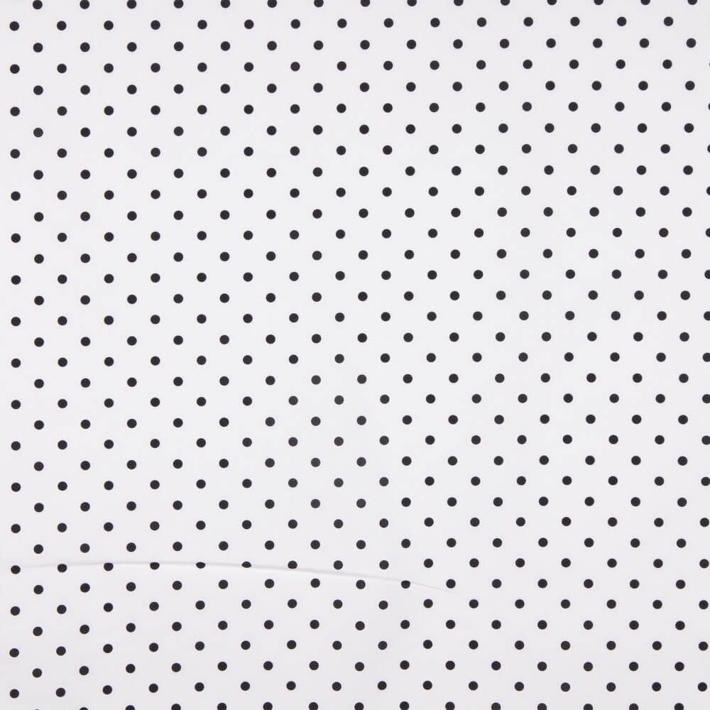 Popelín Estampado Flamenca Lunar 7mm Blanco-Negro - Ribes y Casals