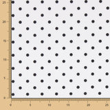 Popelín Estampado Flamenca Lunar 7mm Blanco-Negro - Ribes y Casals