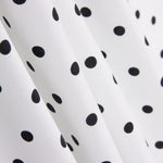 Popelín Estampado Flamenca Lunar 7mm Blanco-Negro - Ribes y Casals