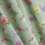 Popeline Imprimée Flamenca Flor Creto Popeline Vert Sauge - Ribes y Casals