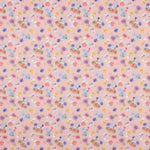 Popeline Imprimée Flamenca Popeline Flor Creto Rose - Ribes y Casals