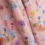 Popeline Imprimée Flamenca Popeline Flor Creto Rose - Ribes y Casals