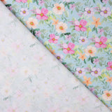 Popeline Imprimé Flamenco Flor Hawa Bleu - Ribes y Casals