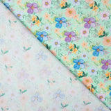 Flamenca Flor Hawa Popeline Imprimée Popeline Vert - Ribes y Casals