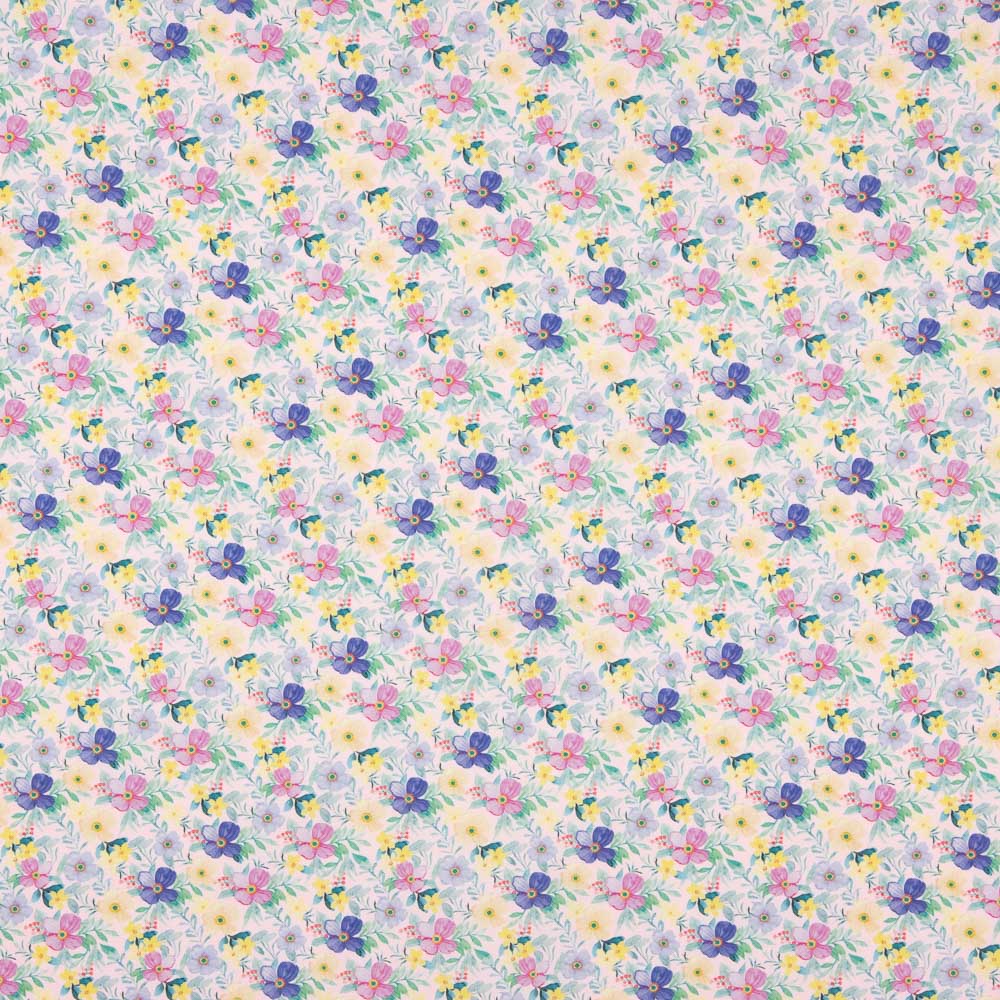 Flamenca Flor Hawa Popeline Imprimée Rose - Ribes y Casals