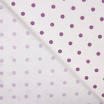 Popelín Estampado Flamenca Lunar 7mm Morado-Crudo - Ribes y Casals