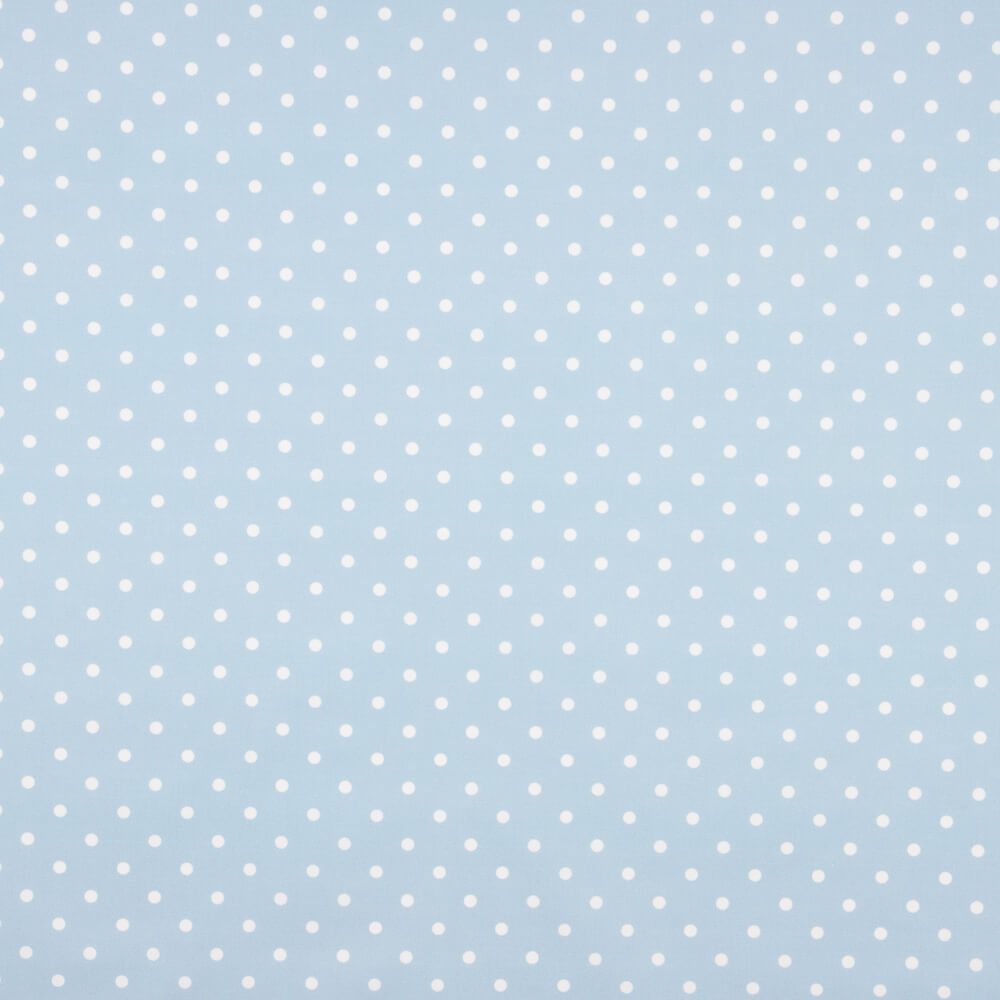 Popelín Estampado Flamenca Lunar 7mm Crudo-Azul - Ribes y Casals