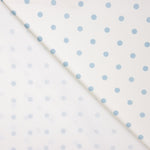Popelín Estampado Flamenca Lunar 7mm Azul-Crudo - Ribes y Casals