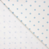 Popelín Estampado Flamenca Lunar 7mm Azul-Crudo - Ribes y Casals