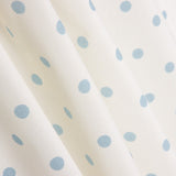 Popelín Estampado Flamenca Lunar 7mm Azul-Crudo - Ribes y Casals